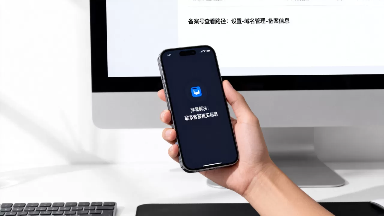 简米云域名备案号在哪里查看？，简米云备案号显示异常怎么办？