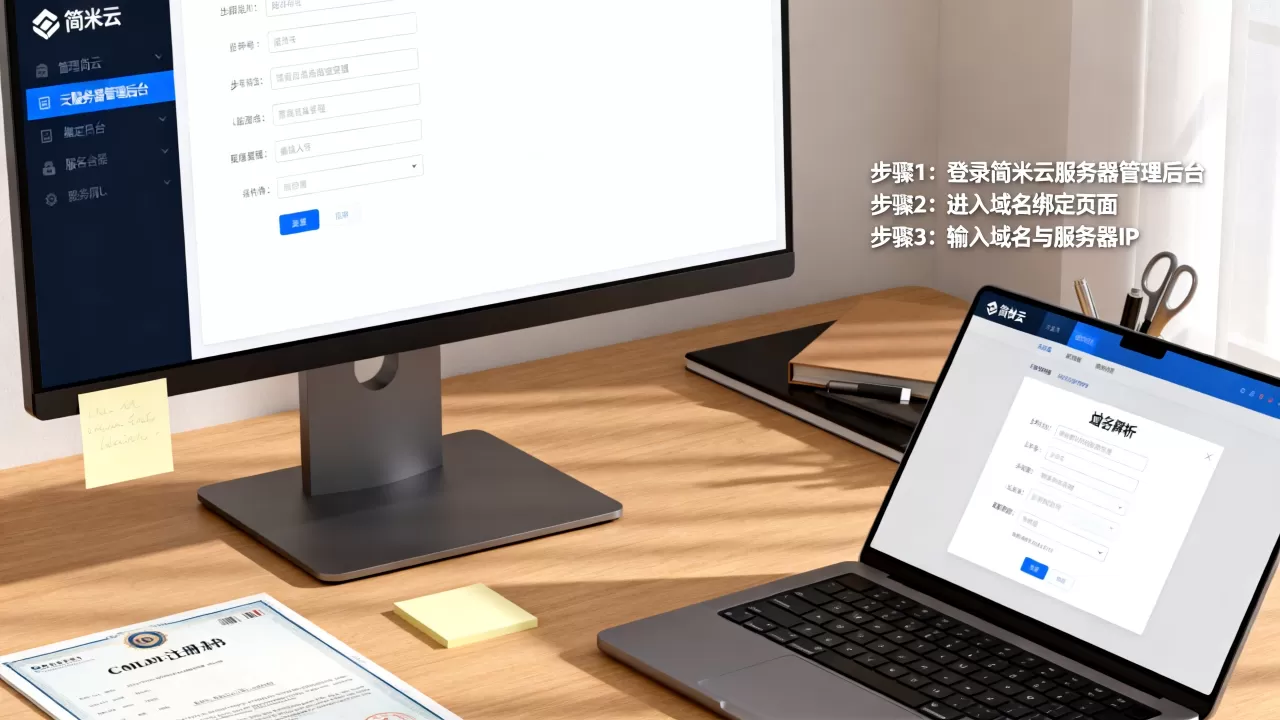 简米云服务器如何绑定域名?新手操作步骤详解,域名解析教程 简米云服务器如何绑定域名?新手操作步骤详解,域名解析教程