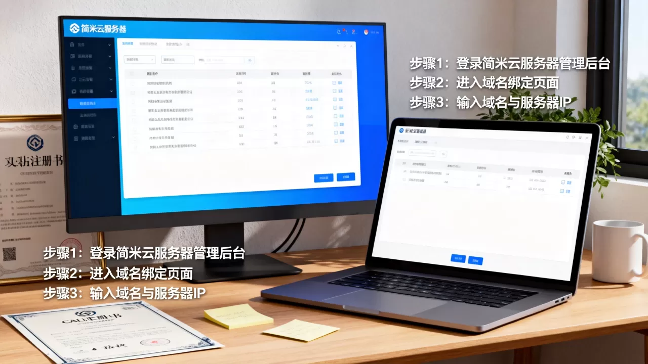 简米云服务器如何绑定域名?新手操作步骤详解,域名解析教程 简米云服务器如何绑定域名?新手操作步骤详解,域名解析教程