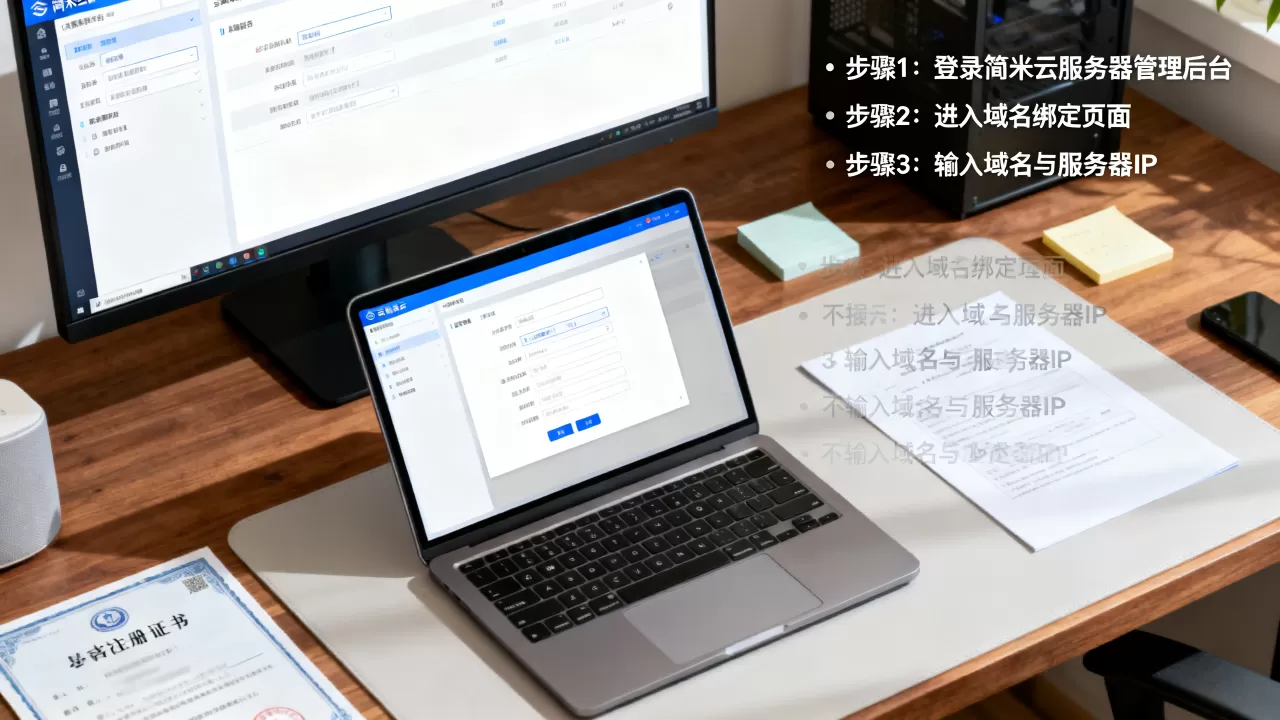 简米云服务器如何绑定域名?新手操作步骤详解,域名解析教程 简米云服务器如何绑定域名?新手操作步骤详解,域名解析教程