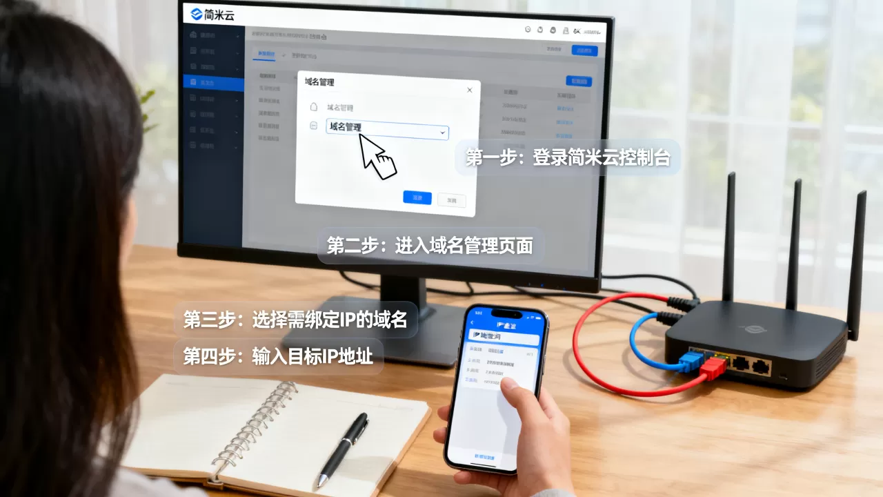 简米云域名如何绑定IP?,新手操作步骤有哪些? 简米云域名如何绑定IP?,新手操作步骤有哪些?