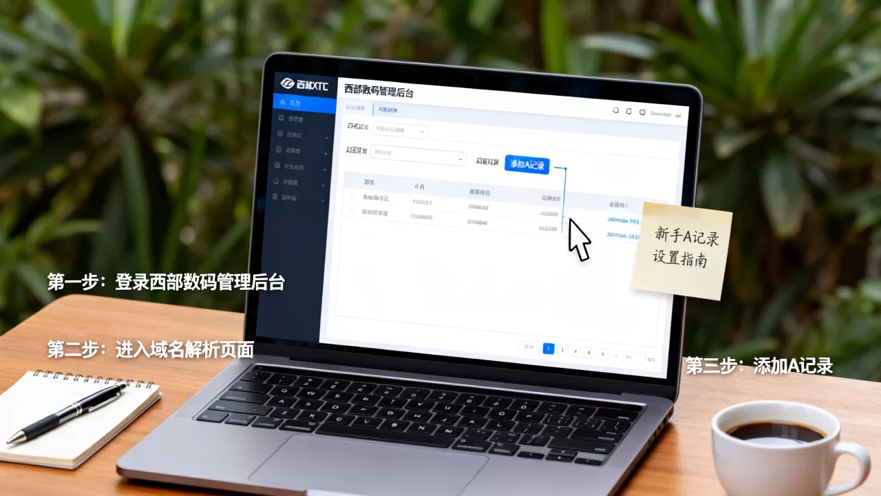 西部数码域名解析步骤是什么?新手如何快速设置A记录? 西部数码域名解析步骤是什么?新手如何快速设置A记录?