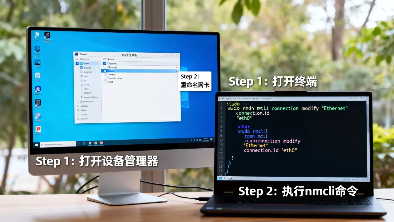 虚拟机网卡名称怎么修改？Win/Linux网卡改名步骤是什么？