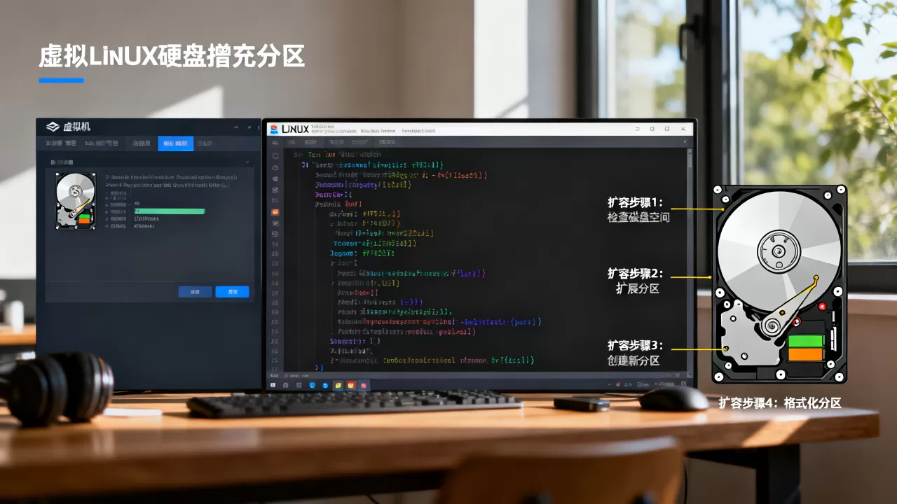虚拟机Linux硬盘扩容后如何分区格式化?,Linux磁盘扩容分区格式化步骤 虚拟机Linux硬盘扩容后如何分区格式化?,Linux磁盘扩容分区格式化步骤