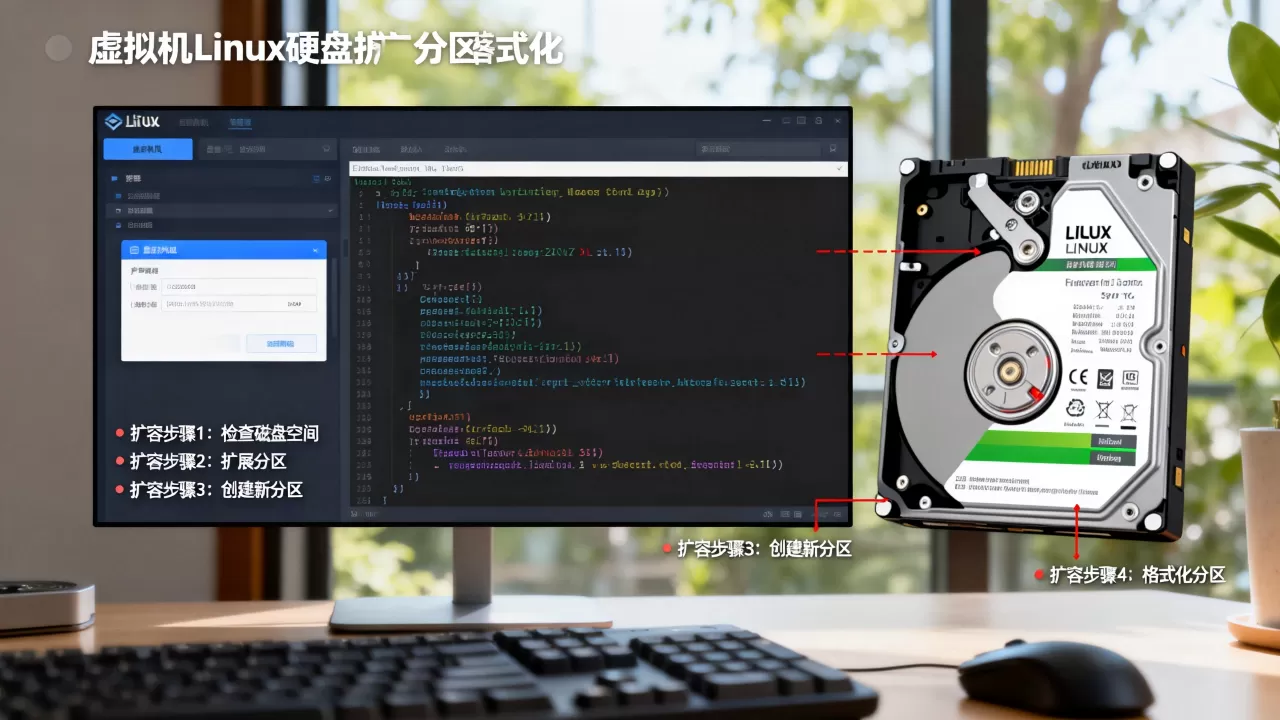 虚拟机Linux硬盘扩容后如何分区格式化?,Linux磁盘扩容分区格式化步骤 虚拟机Linux硬盘扩容后如何分区格式化?,Linux磁盘扩容分区格式化步骤