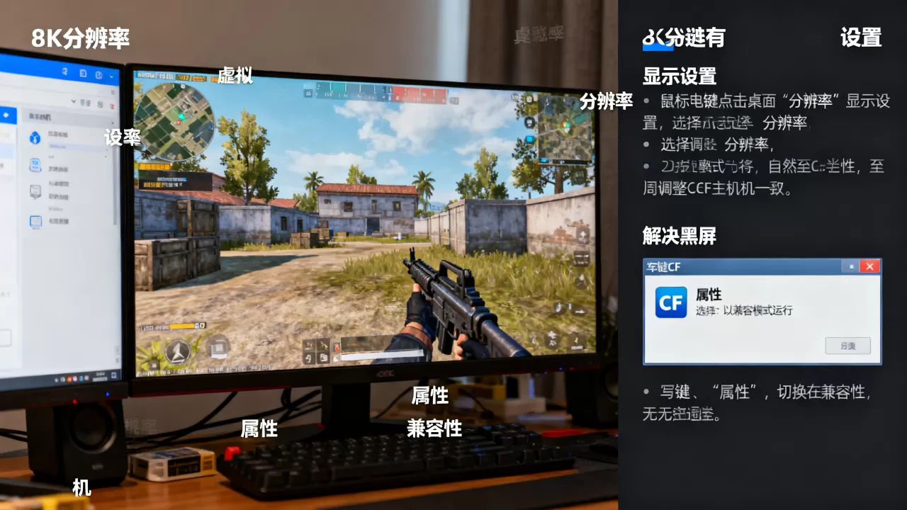cf虚拟机怎么设置全屏？虚拟机内cf全屏黑屏怎么办