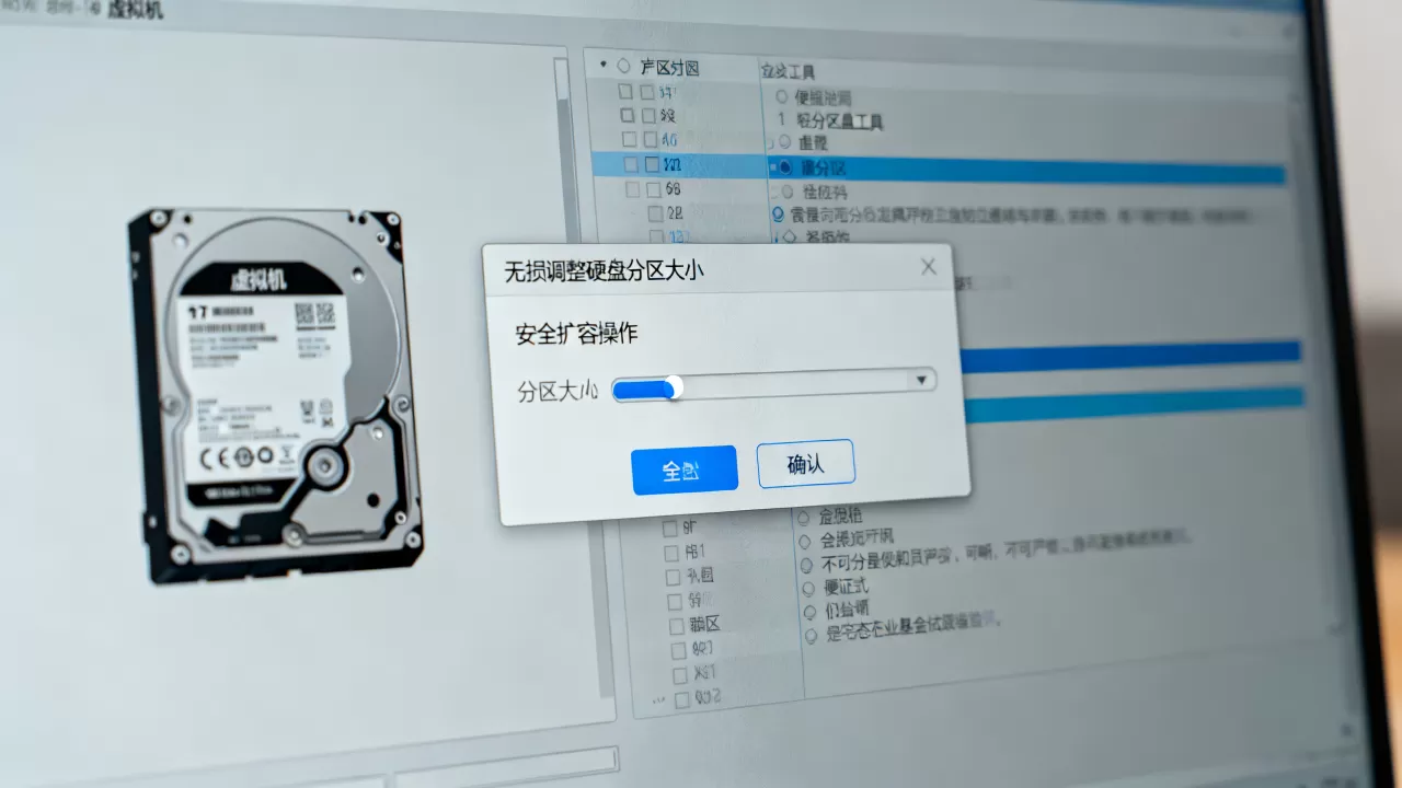 如何在虚拟机里用分区工具无损调整硬盘分区大小?,虚拟机磁盘扩容怎么操作才安全? 如何在虚拟机里用分区工具无损调整硬盘分区大小?,虚拟机磁盘扩容怎么操作才安全?