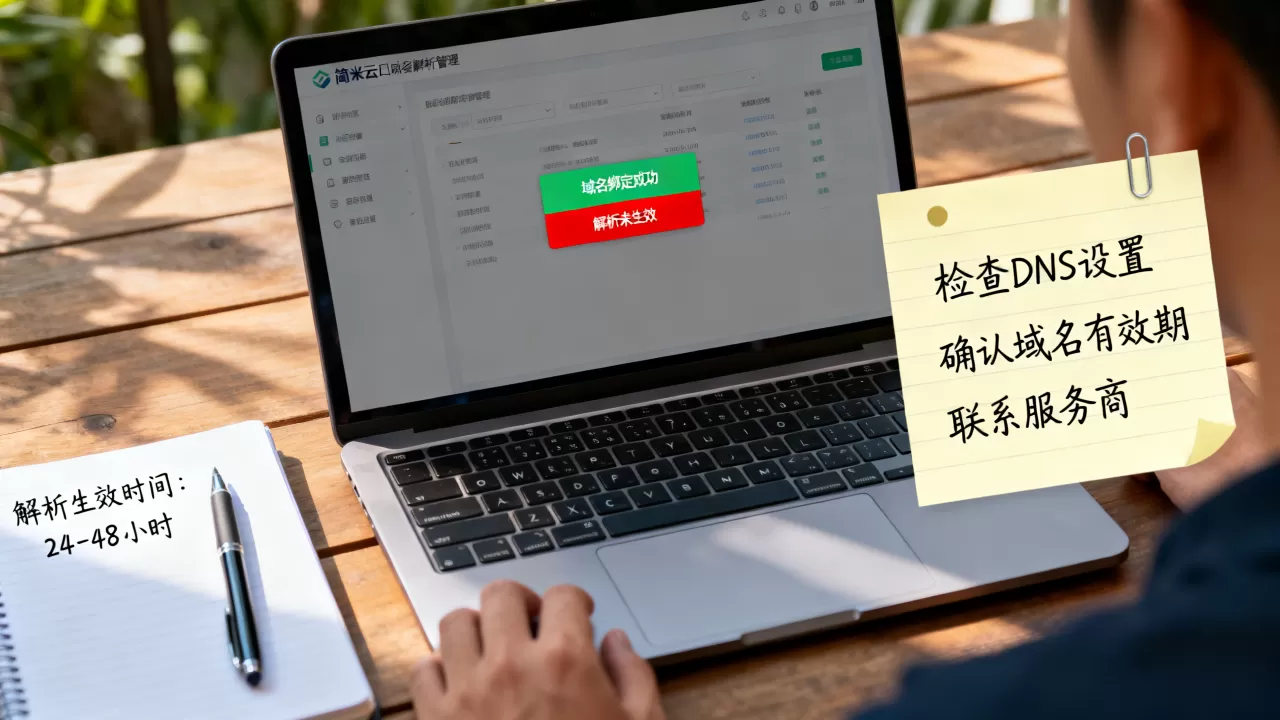 简米云域名绑定解析后网站仍无法访问怎么办?,为什么域名解析不生效 简米云域名绑定解析后网站仍无法访问怎么办?,为什么域名解析不生效