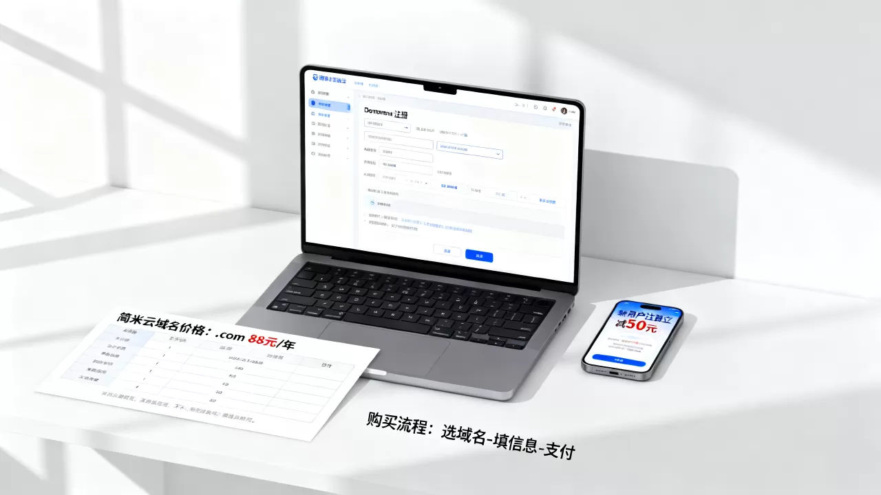 简米云域名多少钱？新用户注册有优惠吗,怎么买划算