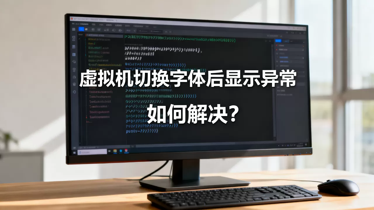 虚拟机切换字体后显示异常，如何解决？，虚拟机字体异常怎么解决