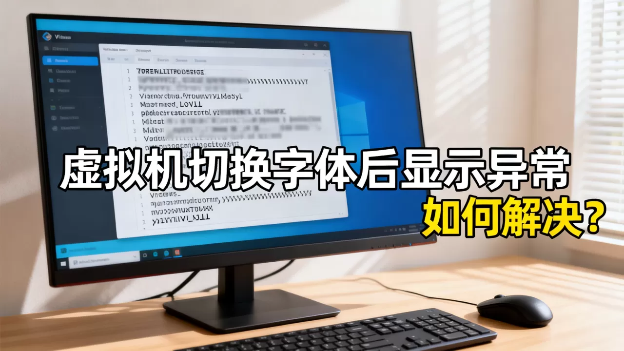 虚拟机切换字体后显示异常，如何解决？，虚拟机字体异常怎么解决