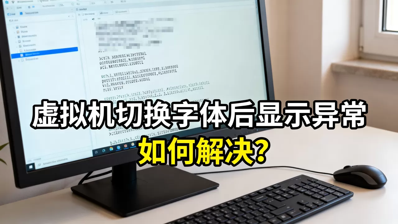 虚拟机切换字体后显示异常，如何解决？，虚拟机字体异常怎么解决