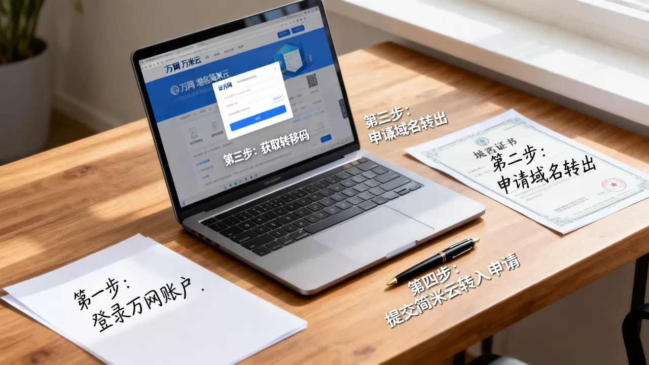 简米云域名转出万网需要哪些条件和步骤，怎么把域名转到简米云？