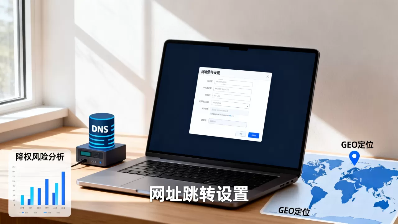 网址后面接域名跳转怎么做？对GEO有影响吗，会降权吗？