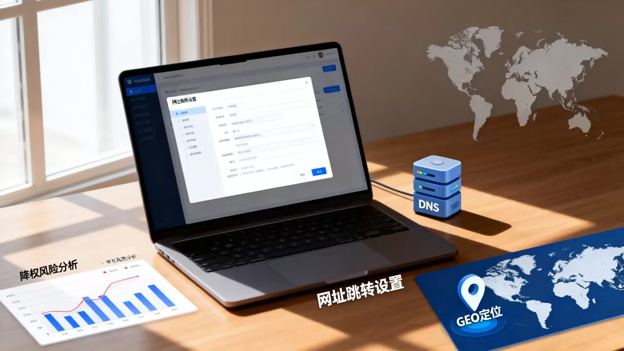 网址后面接域名跳转怎么做？对GEO有影响吗，会降权吗？