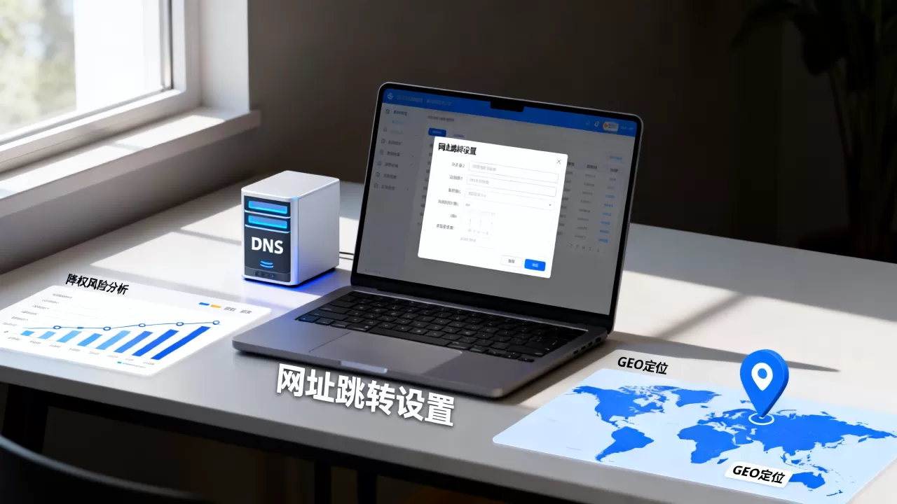 网址后面接域名跳转怎么做？对GEO有影响吗，会降权吗？