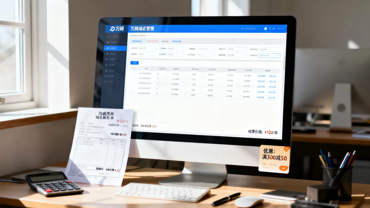 万网白金词域名续费贵吗？有哪些隐藏费用和优惠