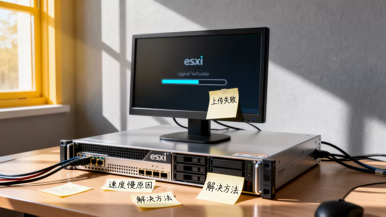 esxi上传虚拟机失败怎么办，上传速度慢的原因及解决方法