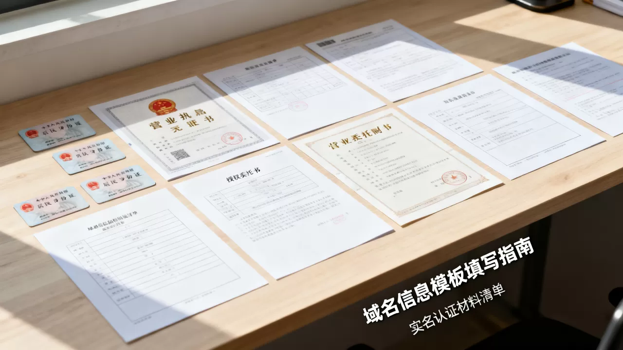 简米云域名信息模板怎么填？实名认证要准备什么材料？，域名实名认证材料清单