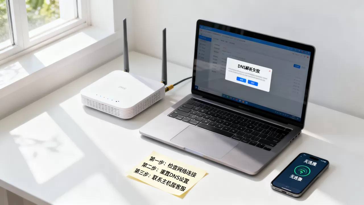 主机屋域名解析失败怎么办？解决步骤详解，如何快速修复DNS？