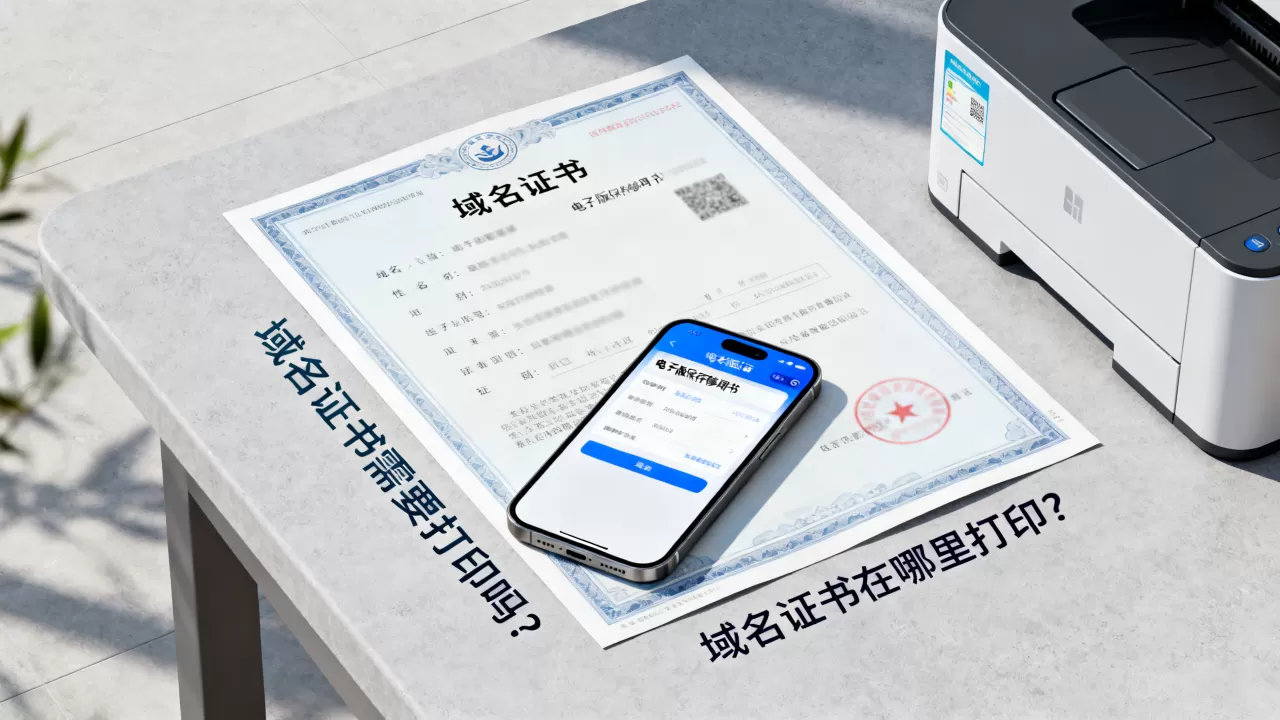 域名证书需要打印吗？电子版保存够用吗？，域名证书在哪里打印