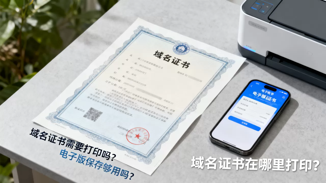 域名证书需要打印吗？电子版保存够用吗？，域名证书在哪里打印