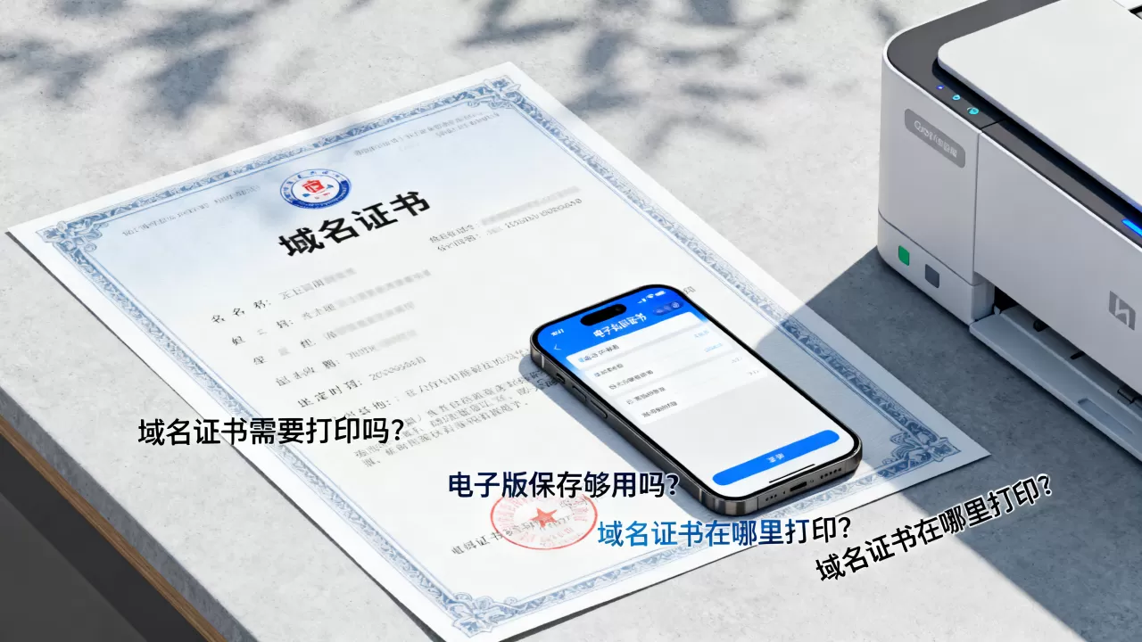 域名证书需要打印吗？电子版保存够用吗？，域名证书在哪里打印