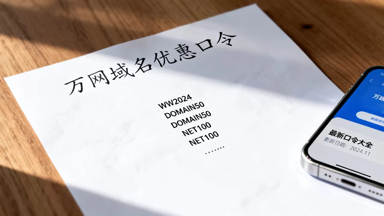 万网域名优惠口令哪里找？最新口令大全是啥？