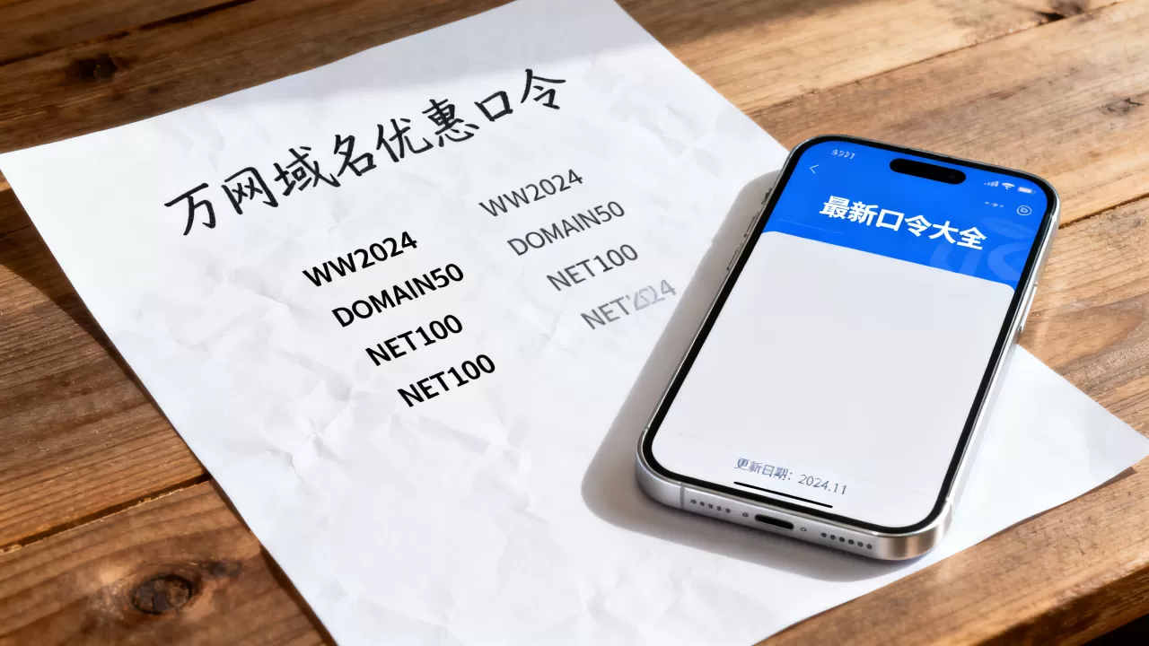 万网域名优惠口令哪里找？最新口令大全是啥？