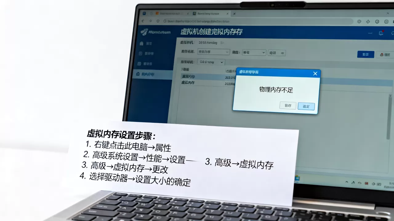 虚拟机创建虚拟内存时，物理内存不足怎么办，虚拟内存怎么设置最好？