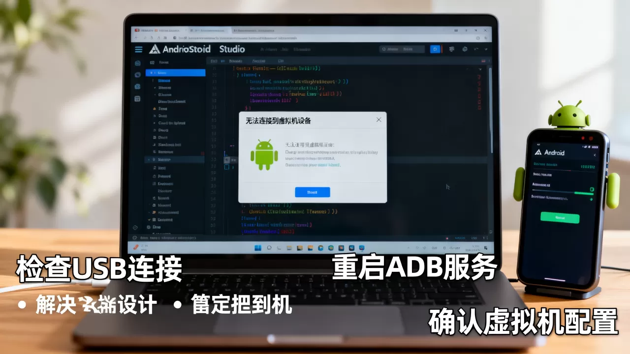 Android Studio配置虚拟机时,提示无法连接到虚拟机设备怎么办?,虚拟机连接失败解决方法 Android Studio配置虚拟机时,提示无法连接到虚拟机设备怎么办?,虚拟机连接失败解决方法