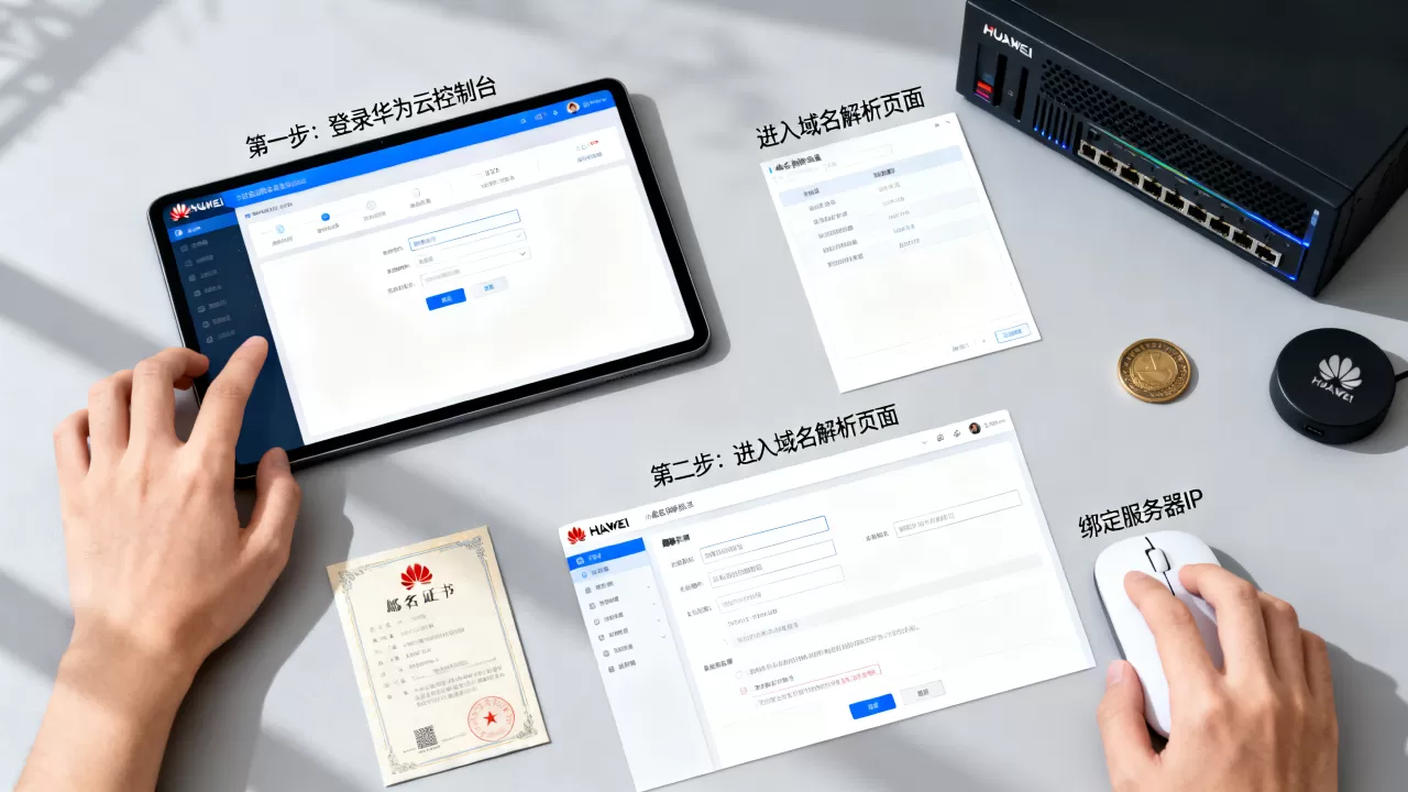 华为云已备案域名怎么用？新手怎么解析绑定搭建网站？