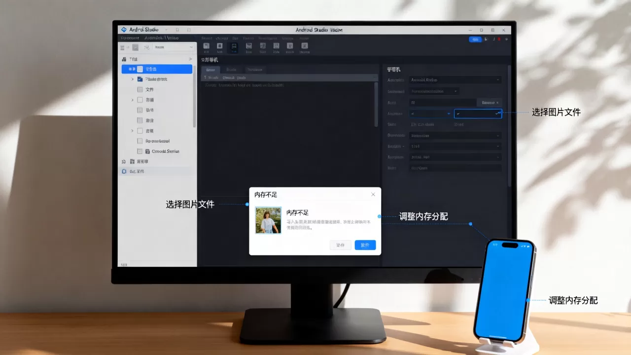 Android Studio虚拟机图片怎么导入?内存不足怎么办?,模拟器图片导入内存不足怎么解决 Android Studio虚拟机图片怎么导入?内存不足怎么办?,模拟器图片导入内存不足怎么解决