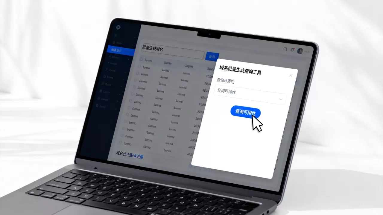 域名批量生成查询工具怎么用？批量生成域名后如何高效查询可用性？