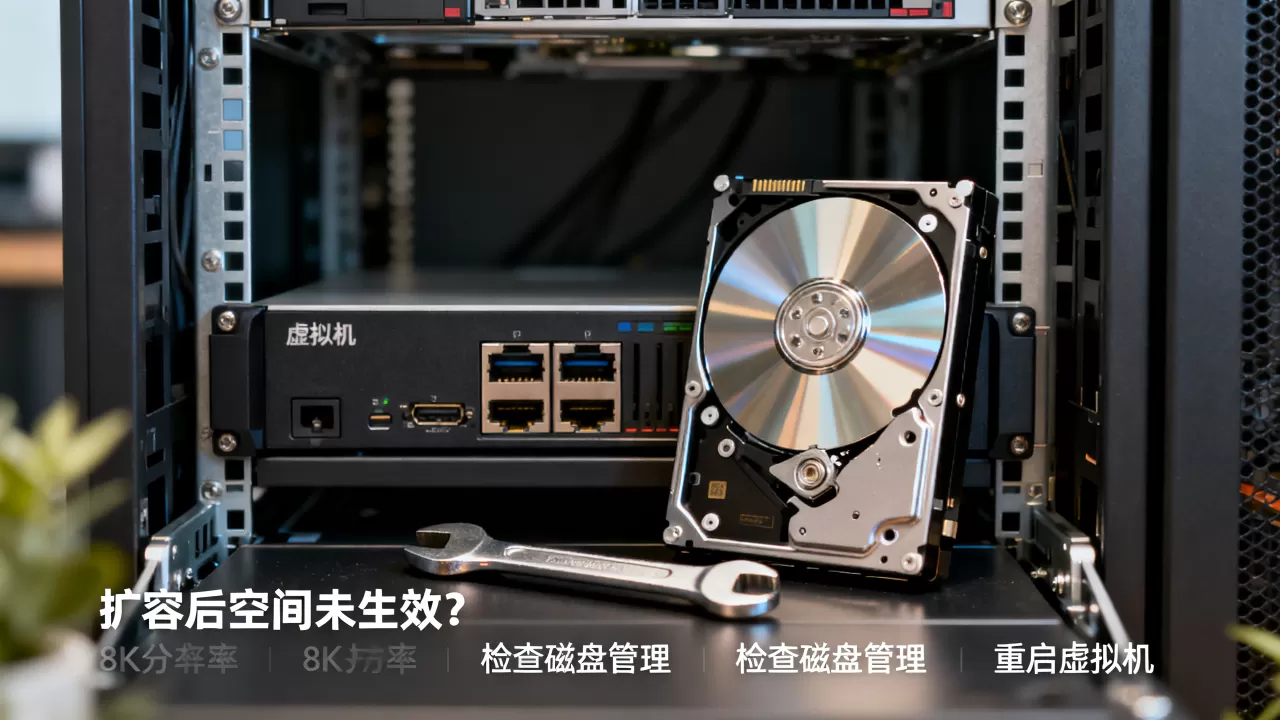 虚拟机硬盘扩容后空间未生效？扩容后磁盘空间没变化怎么解决？